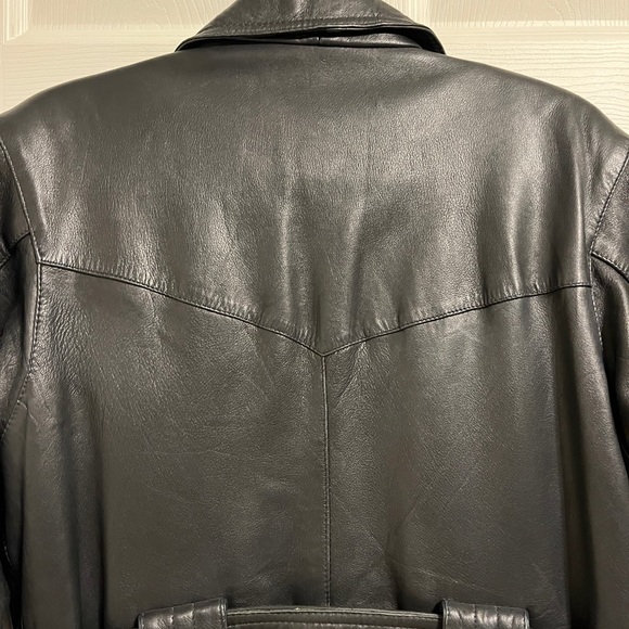 Ladies 90s Vintage Leather Jacket Size Medium - Picture 8 of 15